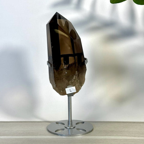 Smoky Quartz Point with Custom Stand L 12 - Kenna's Crystals from TikTok