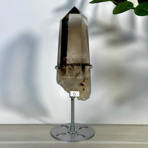 Smoky Quartz Point with Custom Stand O 15 - Kenna's Crystals from TikTok