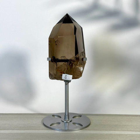 Smoky Quartz Point with Custom Stand S 19 - Kenna's Crystals from TikTok