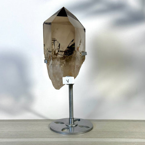 Smoky Quartz Point with Custom Stand V 22 - Kenna's Crystals from TikTok