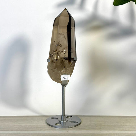 Smoky Quartz Point with Custom Stand W 23 - Kenna's Crystals from TikTok