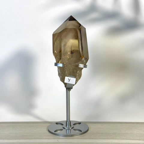 Smoky Quartz Point with Custom Stand Y 25 - Kenna's Crystals from TikTok