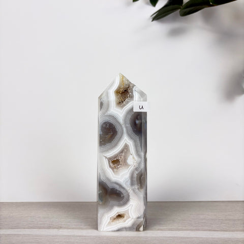 Spooky Statement Moss Agate Tower - Kenna's Crystals