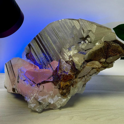 Statement Benz Calcite With Calico Pyrite (UV Reactive) V 24 - Kenna's Crystals from TikTok