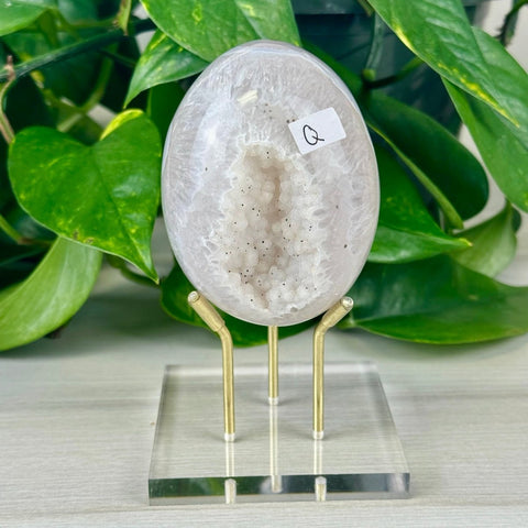 Statement Druzy Agate Egg with Stand Q 17 - Kenna's Crystals from TikTok