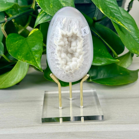 Statement Druzy Agate Egg with Stand R 18 - Kenna's Crystals from TikTok