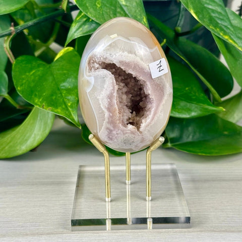 Statement Druzy Agate Egg with Stand Z 26 - Kenna's Crystals from TikTok
