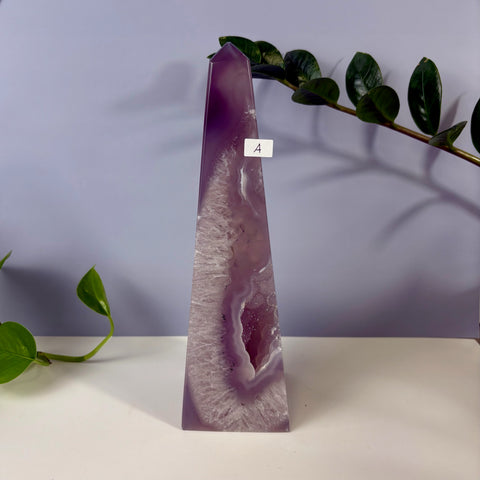 Statement Druzy Agate Obelisk - Kenna's Crystals