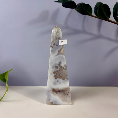 Statement Druzy Agate Obelisk - Kenna's Crystals