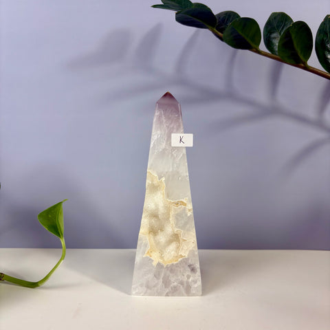 Statement Druzy Agate Obelisk - Kenna's Crystals