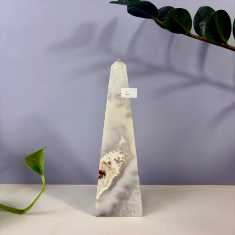 Statement Druzy Agate Obelisk - Kenna's Crystals
