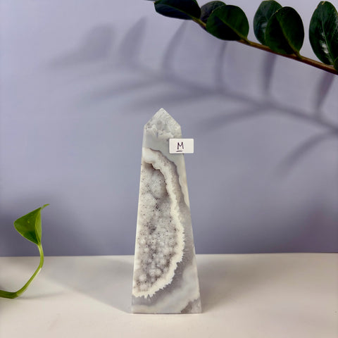 Statement Druzy Agate Obelisk - Kenna's Crystals