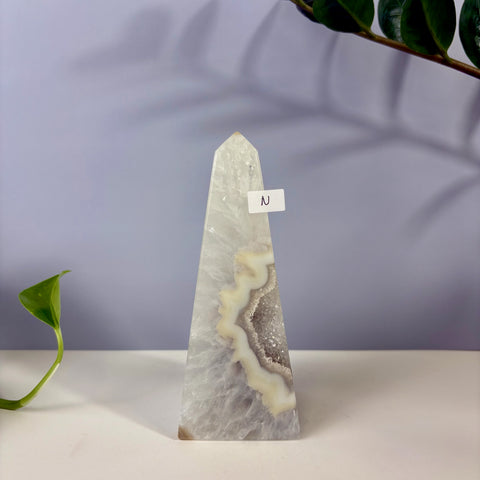 Statement Druzy Agate Obelisk - Kenna's Crystals
