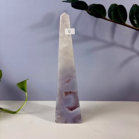Statement Druzy Agate Obelisk - Kenna's Crystals