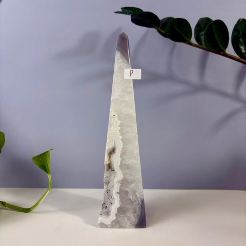 Statement Druzy Agate Obelisk - Kenna's Crystals