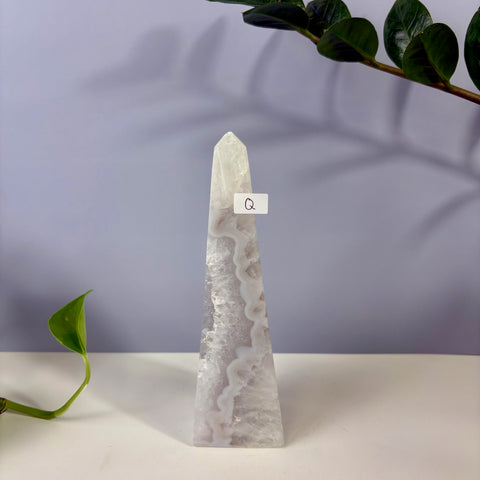 Statement Druzy Agate Obelisk - Kenna's Crystals