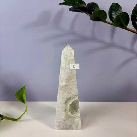 Statement Druzy Agate Obelisk - Kenna's Crystals