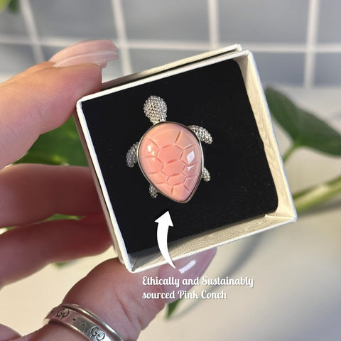 The Turtle Adjustable Ring 1 - Kenna's Crystals from TikTok