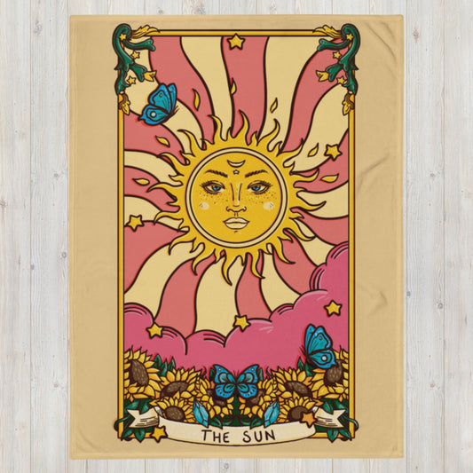 The Sun Tarot Card XL Blanket (60" x 80")