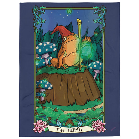 The Hermit Tarot Card Signature XL Blanket (60" x 80")
