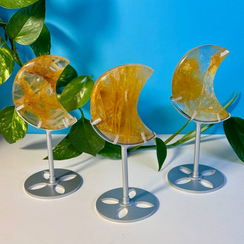 Top Quality Golden Healer Moon On Stand 99 4 - Kenna's Crystals from TikTok