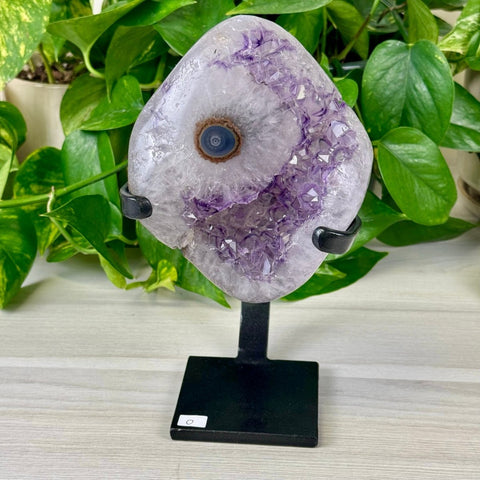 Uruguayan Amethyst with Custom Stand O 15 - Kenna's Crystals from TikTok