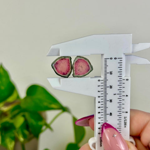Watermelon Tourmaline Pair - D 1 - Kenna's Crystals from TikTok