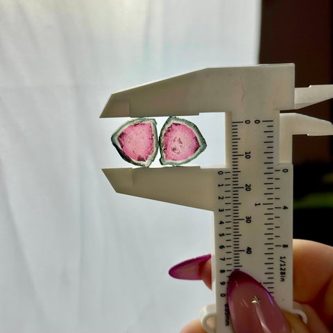 Watermelon Tourmaline Pair - D 2 - Kenna's Crystals from TikTok