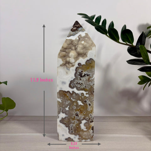 XXXL Sea Jasper Tower - Kenna's Crystals