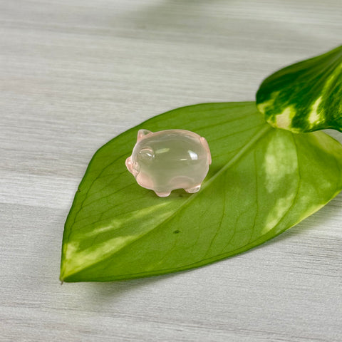 Mini Rose Quartz Piggy