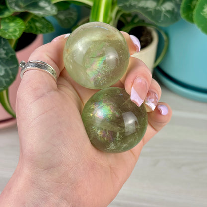 Green Grape Fluorite Sphere