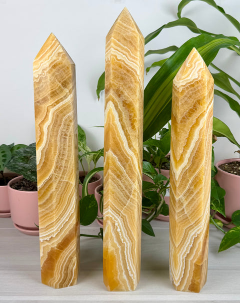 XL Orange Calcite Tower