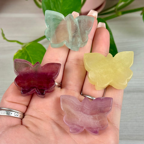 Candy Fluorite Crystal Butterfly