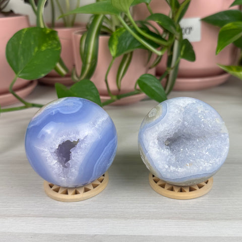 Druzy Blue Lace Agate Sphere