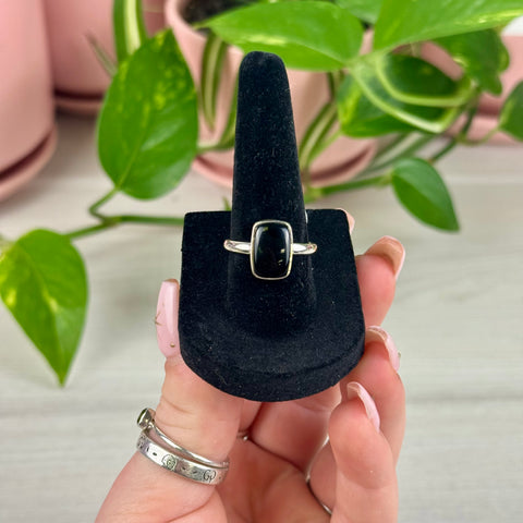 Sterling Silver Chunky Black Onyx Ring