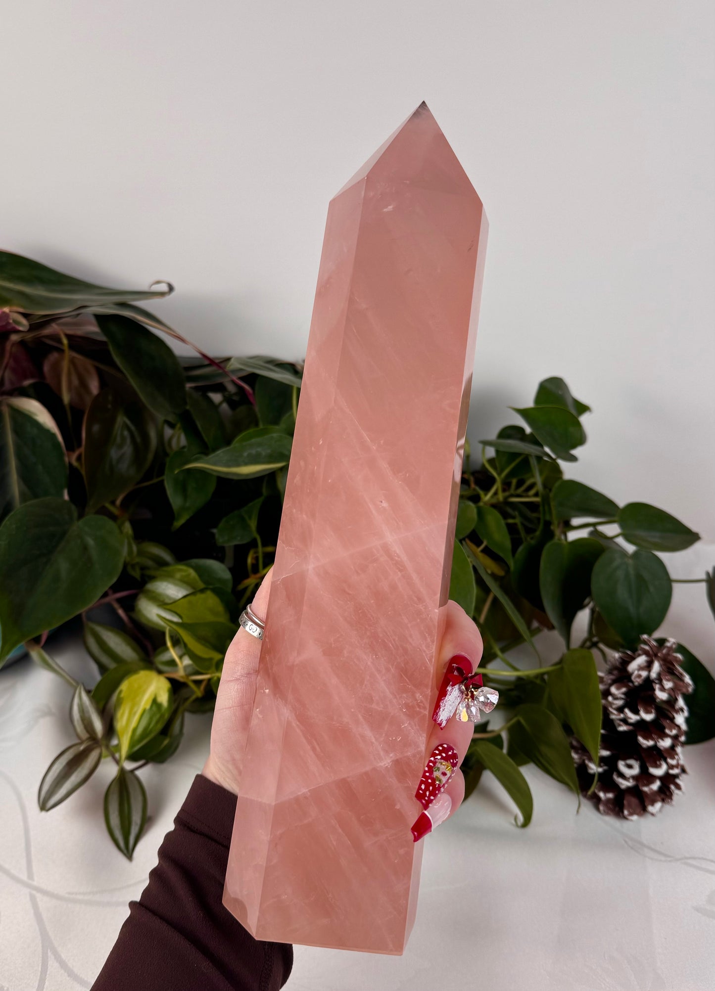 XL Rose Quartz Tower