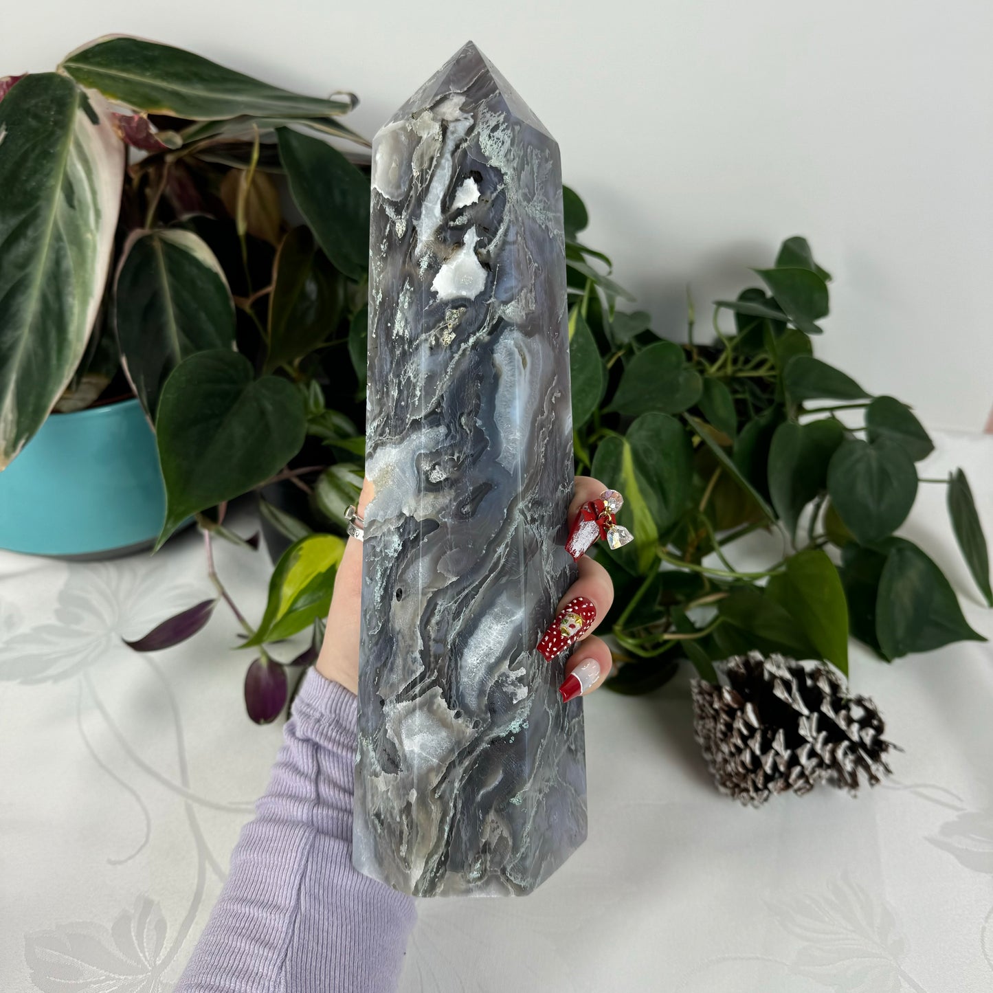 XL Moss Agate Tower