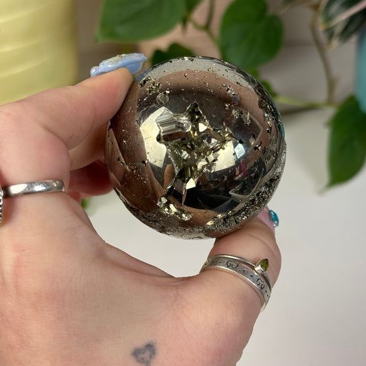 Cubic Pyrite Sphere - R