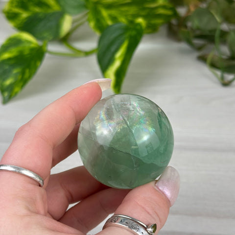 Rainbow Grape Fluorite Sphere