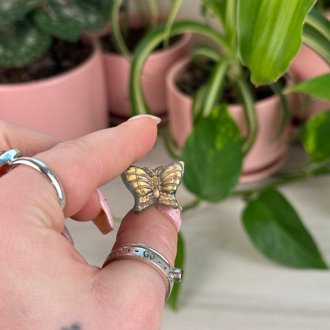 High Flash Labradorite Butterfly