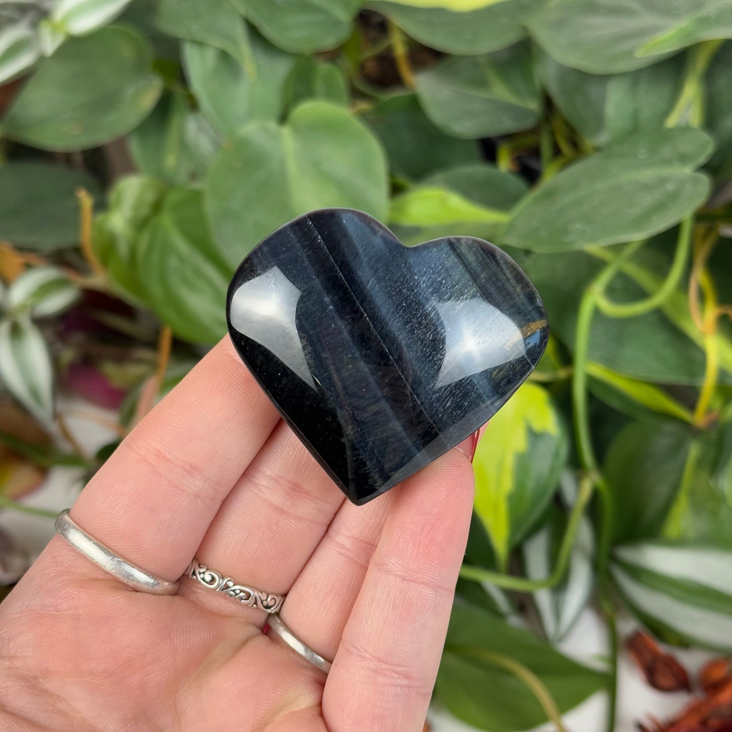 Blue Tiger's Eye Love Heart