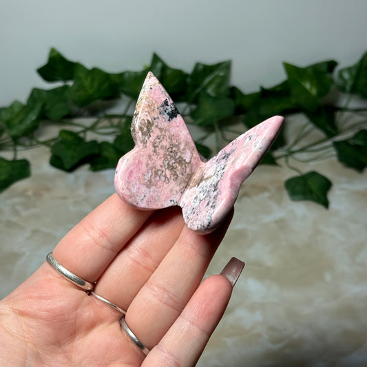 Bubblegum Pink Rhodonite Butterfly