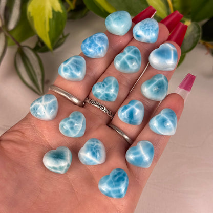 Mini Hand-Carved Larimar Love Heart