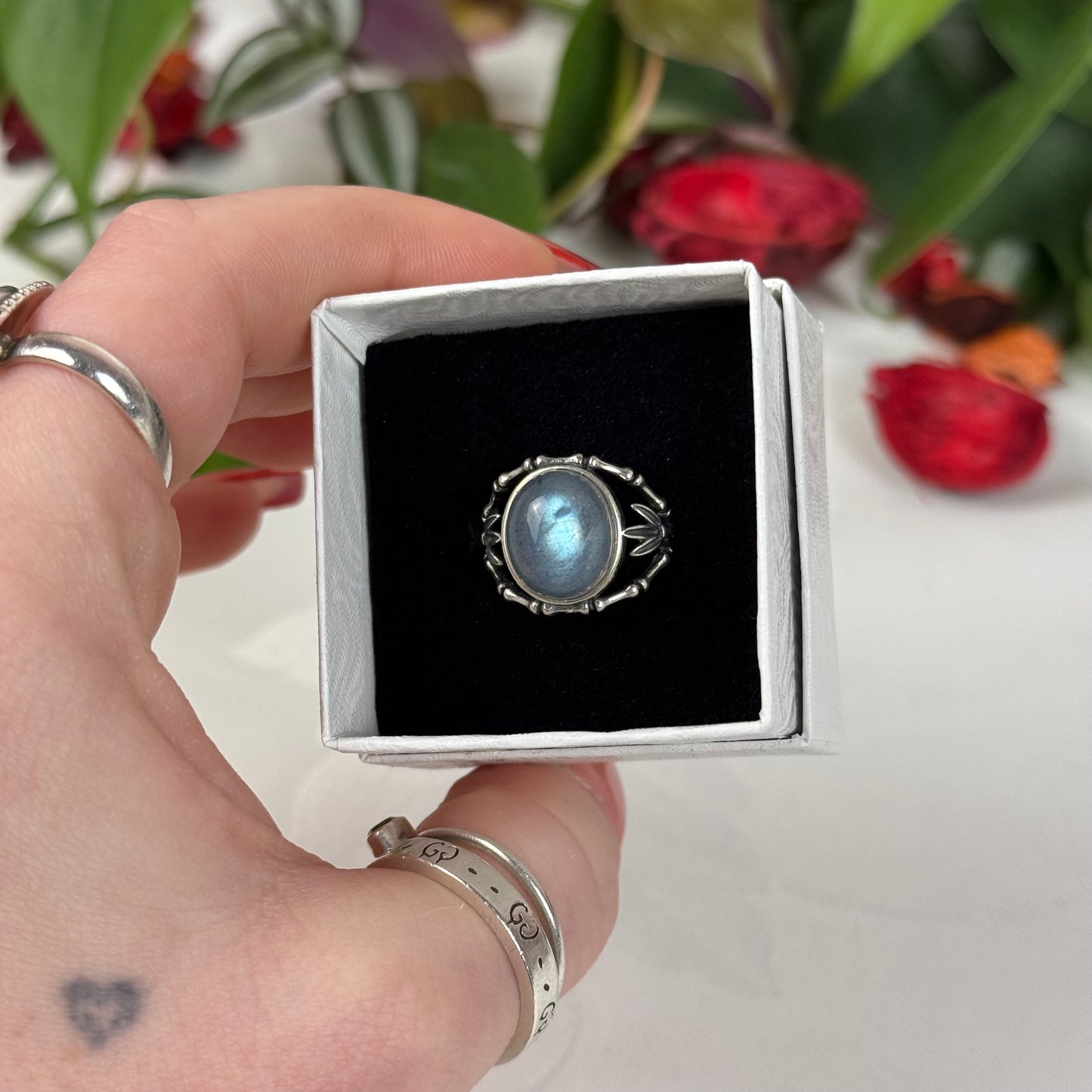 Adjustable Labradorite Ring