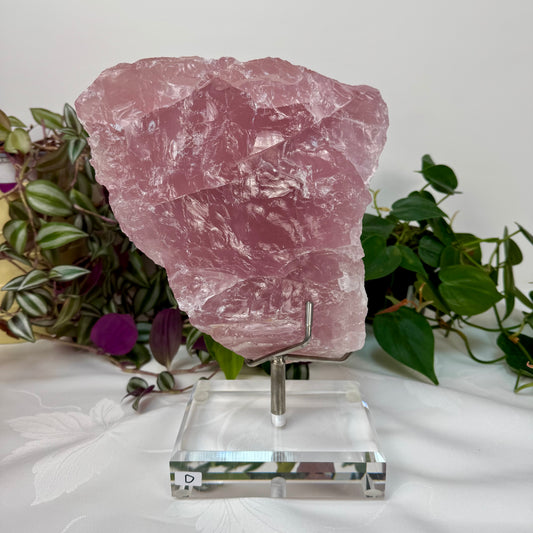 Lavender Rose Quartz Statement Piece - D