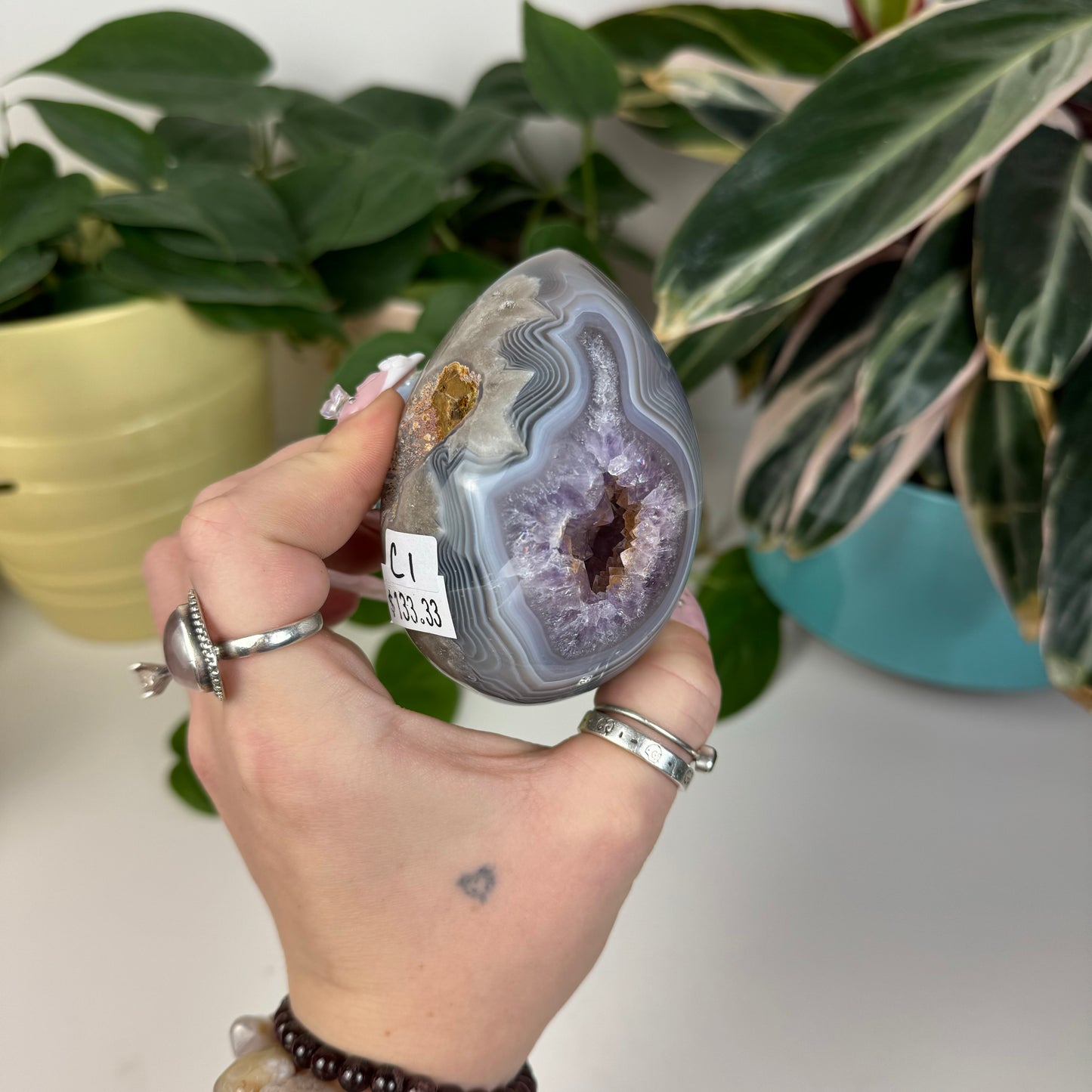 Druzy Agate Egg - C1