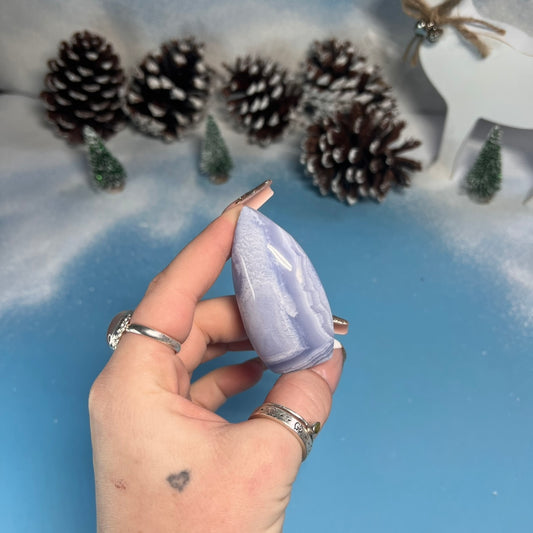 Imperfect Blue Lace Agate Flame 🌊