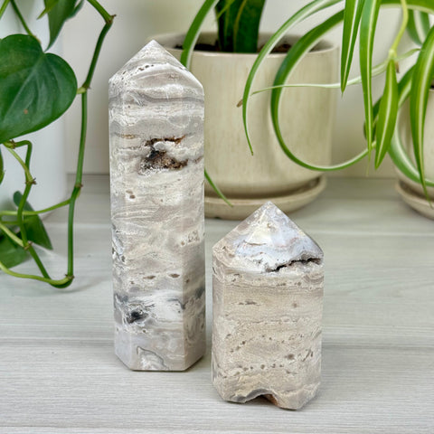 Banded White Jasper Tower