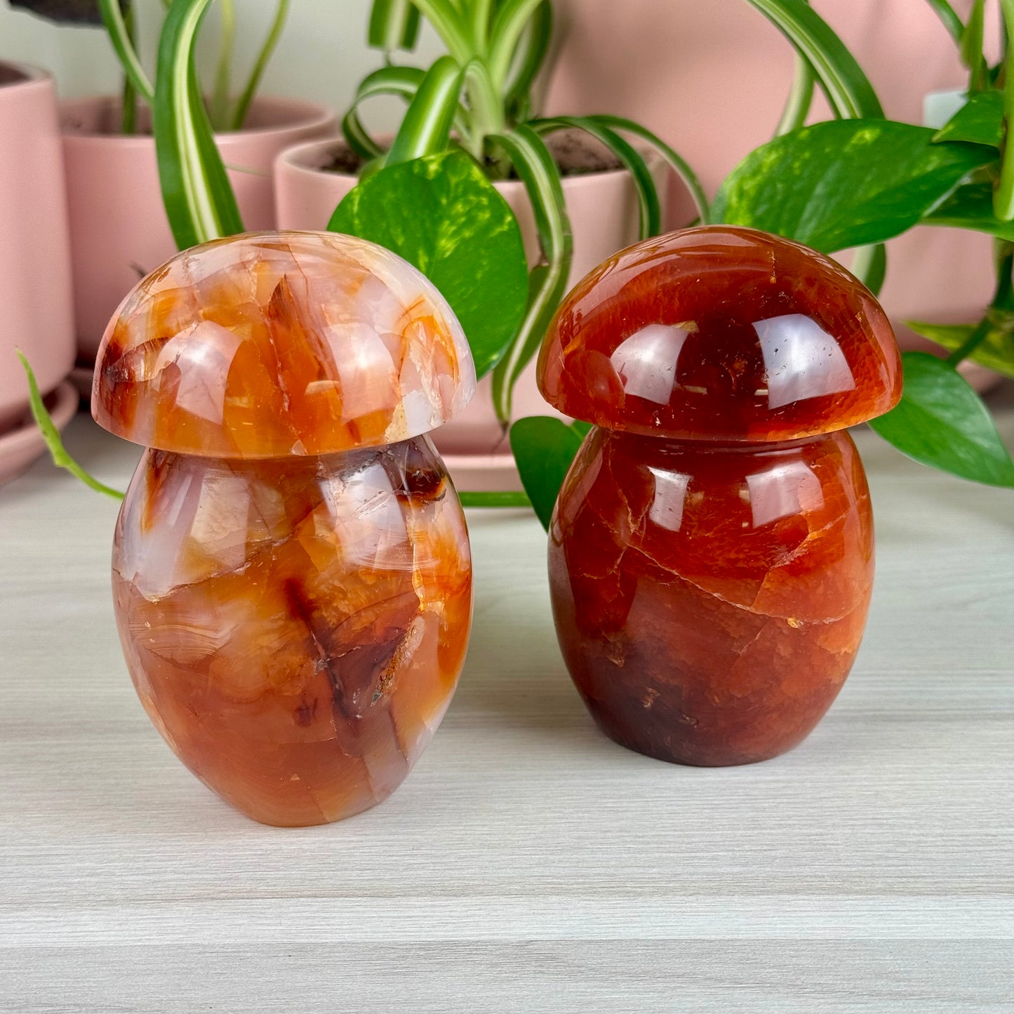 Carnelian Mushroom - Crystal Carving