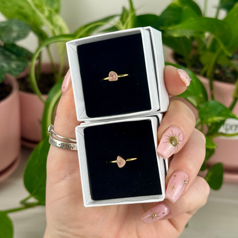 Gold Vermeil Stackable Rose Quartz Ring